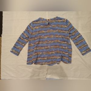 Baby Blue Striped M/L Blouse